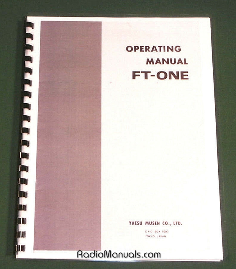 Yaesu FT-ONE Operating Manual